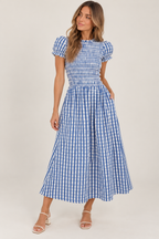 The Willa Gingham Midi Dress